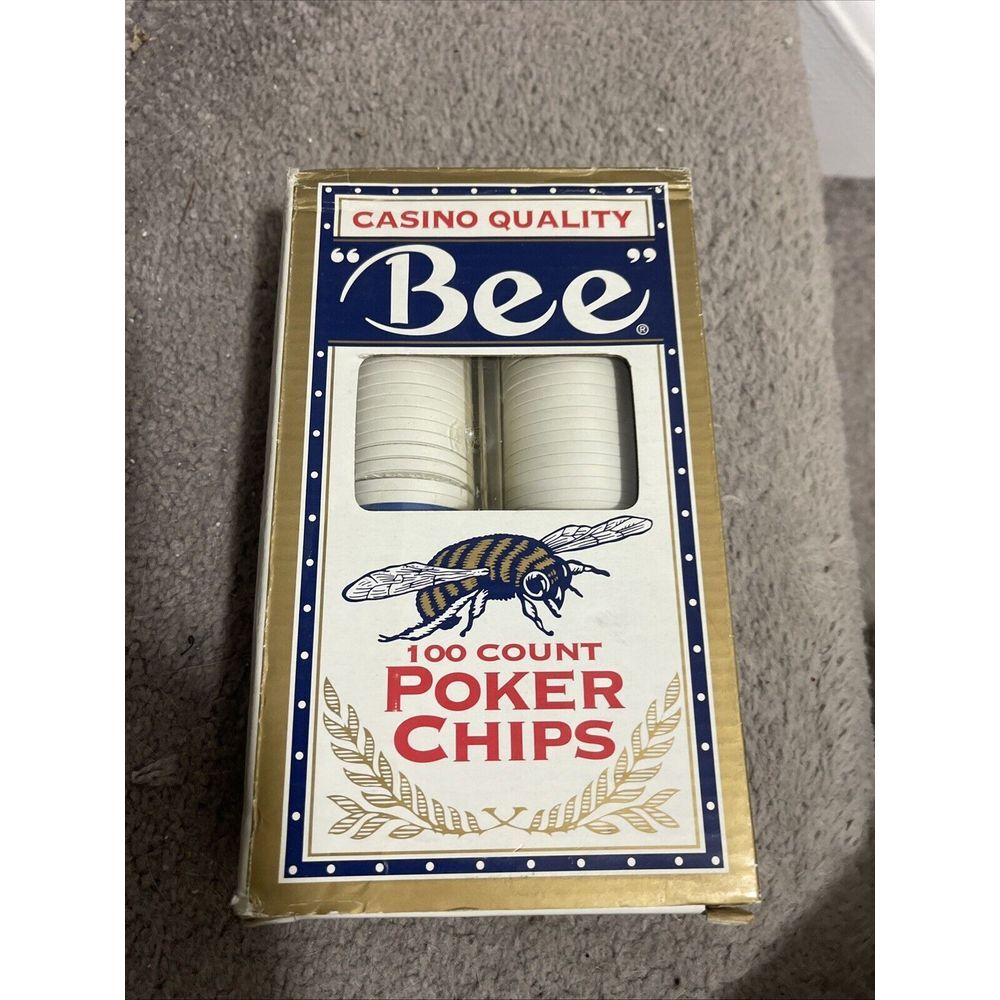Vintage Clay Poker chips - BEE‎ premium casino quality 100 count